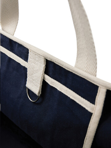VINGA Volonne AWARE™ Strandtasche aus recyceltem Canvas blau, off white bedrucken, Art.-Nr. V762035 VINGA Volonne AWARE™ Strandtasche aus recyceltem Canvas blau, off white bedrucken, Art.-Nr. V762035
