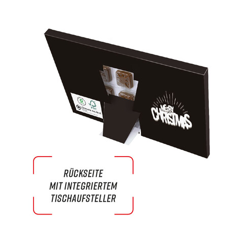 Classic Tisch Adventskalender, Blister gefüllt, Alpenmilch Schokotäfelchen bedrucken, Art.-Nr. 1095.00001 Classic Tisch Adventskalender, Blister gefüllt, Alpenmilch Schokotäfelchen bedrucken, Art.-Nr. 1095.00001