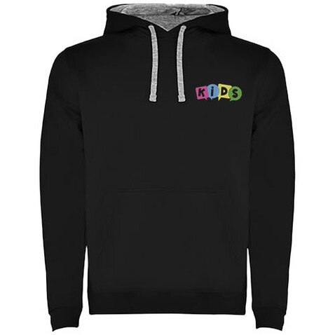 Urban Kapuzenpullover für Kinder, schwarz, Marl Grey bedrucken, Art.-Nr. K10678BJ