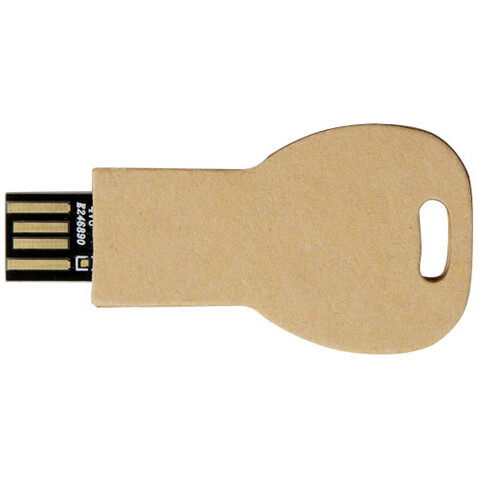 Schlüssel USB-Stick 2.0 aus recyceltem Papier, Kraftpapier, 1GB bedrucken, Art.-Nr. 1Z50006D Schlüssel USB-Stick 2.0 aus recyceltem Papier, Kraftpapier, 1GB bedrucken, Art.-Nr. 1Z50006D