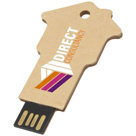 Haus USB-Stick 2.0 aus recyceltem Papier, Kraftpapier, 1GB bedrucken, Art.-Nr. 1Z50106D Haus USB-Stick 2.0 aus recyceltem Papier, Kraftpapier, 1GB bedrucken, Art.-Nr. 1Z50106D