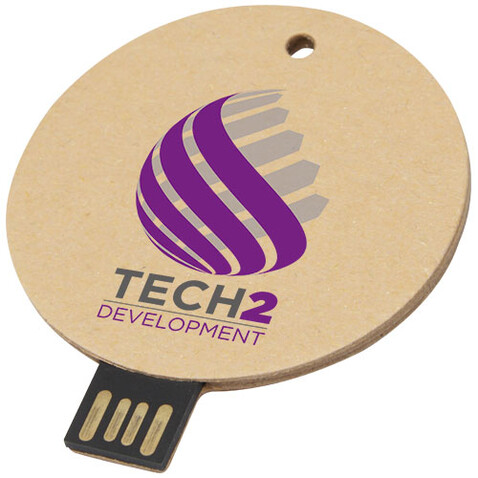 USB-Stick 2.0 rund aus recyceltem Papier, Kraftpapier, 1GB bedrucken, Art.-Nr. 1Z50206D USB-Stick 2.0 rund aus recyceltem Papier, Kraftpapier, 1GB bedrucken, Art.-Nr. 1Z50206D