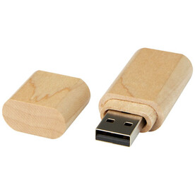 Schlüssel USB-Stick 2.0 aus Holz, hellbraun, 2GB bedrucken, Art.-Nr. 1Z50470F