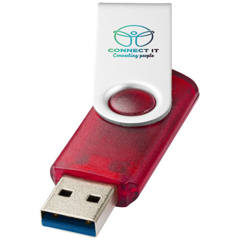 Rotate USB-Stick 3.0 transparent, rot, 32GB bedrucken, Art.-Nr. 1Z51021L Rotate USB-Stick 3.0 transparent, rot, 32GB bedrucken, Art.-Nr. 1Z51021L