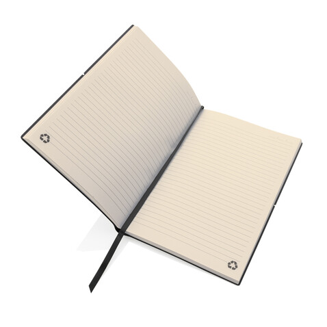 A5 Notizbuch aus GRS recyceltem Leder grau bedrucken, Art.-Nr. P772.212 A5 Notizbuch aus GRS recyceltem Leder grau bedrucken, Art.-Nr. P772.212