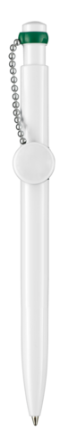 Kugelschreiber PIN PEN–weiss/minze-grün bedrucken, Art.-Nr. 00060_0101_1001