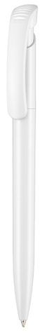 Kugelschreiber CLEAR SHINY–weiss bedrucken, Art.-Nr. 02020_0101