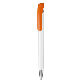 Kugelschreiber BONITA–weiss/orange bedrucken, Art.-Nr. 02250_0101_0501