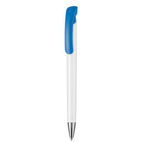 Kugelschreiber BONITA–weiss/himmel-blau bedrucken, Art.-Nr. 02250_0101_1301