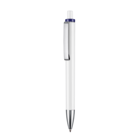 Kugelschreiber EXOS–weiss/nacht-blau bedrucken, Art.-Nr. 07600_0101_1302