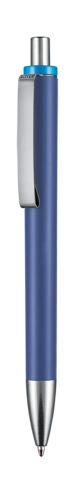 Kugelschreiber EXOS SOFT M–azur-blau bedrucken, Art.-Nr. 07603_1300