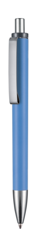 Kugelschreiber EXOS SOFT M–taubenblau bedrucken, Art.-Nr. 07603_1369