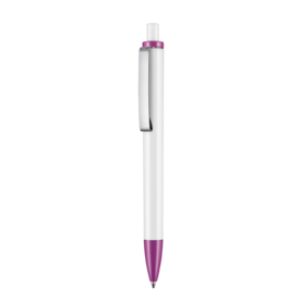 Kugelschreiber EXOS P–weiss/fuchsia bedrucken, Art.-Nr. 07610_0101_0810