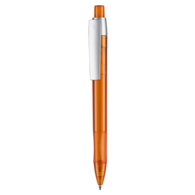 Kugelschreiber CETUS TRANSPARENT–flamingo-orange TR/FR bedrucken, Art.-Nr. 10109_3521