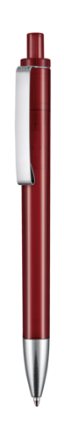 Kugelschreiber EXOS TRANSPARENT–rubin-rot TR/FR bedrucken, Art.-Nr. 17600_3630 Kugelschreiber EXOS TRANSPARENT–rubin-rot TR/FR bedrucken, Art.-Nr. 17600_3630