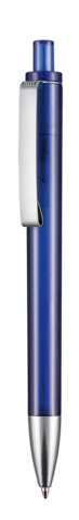 Kugelschreiber EXOS TRANSPARENT–royal-blau TR/FR bedrucken, Art.-Nr. 17600_4303