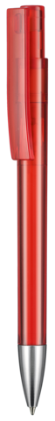 Kugelschreiber STRATOS TRANSPARENT–feuer-rot TR/FR bedrucken, Art.-Nr. 17900_3609