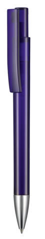 Kugelschreiber STRATOS TRANSPARENT–ozean-blau TR/FR bedrucken, Art.-Nr. 17900_4333