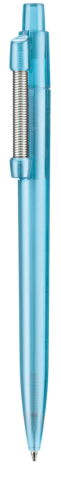 Kugelschreiber STRONG TRANSPARENT–caribic-blau TR/FR bedrucken, Art.-Nr. 18200_4110 Kugelschreiber STRONG TRANSPARENT–caribic-blau TR/FR bedrucken, Art.-Nr. 18200_4110