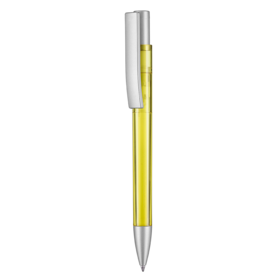 Kugelschreiber STRATOS TRANSPARENT SI–ananas-gelb TR/FR bedrucken, Art.-Nr. 37901_3210