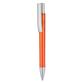 Kugelschreiber STRATOS TRANSPARENT SI–clementine-orange TR/FR bedrucken, Art.-Nr. 37901_3547
