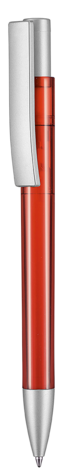Kugelschreiber STRATOS TRANSPARENT SI–kirsch-rot TR/FR bedrucken, Art.-Nr. 37901_3634 Kugelschreiber STRATOS TRANSPARENT SI–kirsch-rot TR/FR bedrucken, Art.-Nr. 37901_3634