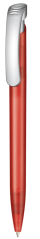 Kugelschreiber CLEAR FROZEN SI–feuer-rot TR/FR bedrucken, Art.-Nr. 42000_3609 Kugelschreiber CLEAR FROZEN SI–feuer-rot TR/FR bedrucken, Art.-Nr. 42000_3609
