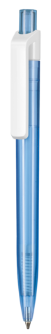 Kugelschreiber INSIDER TRANSPARENT S–caribic-blau TR/FR bedrucken, Art.-Nr. 42300_4110 Kugelschreiber INSIDER TRANSPARENT S–caribic-blau TR/FR bedrucken, Art.-Nr. 42300_4110
