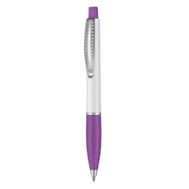Kugelschreiber CLUB SI–weiss/violett bedrucken, Art.-Nr. 48800_0101_0903