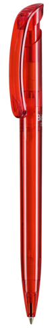 Kugelschreiber BIO-CLEAR–(3609) fire-red TR/FR bio bedrucken, Art.-Nr. 92020_3648 Kugelschreiber BIO-CLEAR–(3609) fire-red TR/FR bio bedrucken, Art.-Nr. 92020_3648
