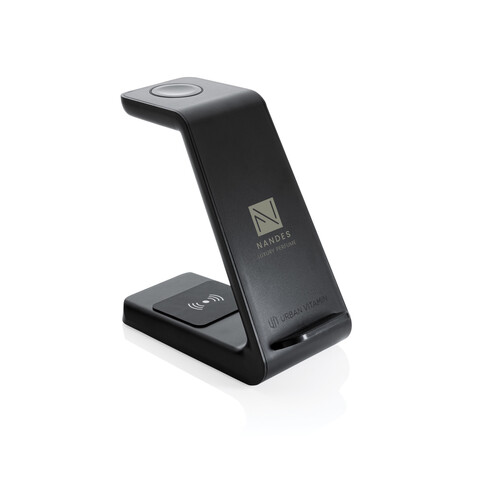 Urban Vitamin Fairfield 3-in-1 Charger aus RCS rPlastik schwarz bedrucken, Art.-Nr. P308.361 Urban Vitamin Fairfield 3-in-1 Charger aus RCS rPlastik schwarz bedrucken, Art.-Nr. P308.361