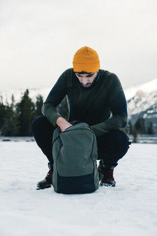 Kazu AWARE™ 15,6" RPET Laptop-Rucksack grün bedrucken, Art.-Nr. P763.257 Kazu AWARE™ 15,6" RPET Laptop-Rucksack grün bedrucken, Art.-Nr. P763.257