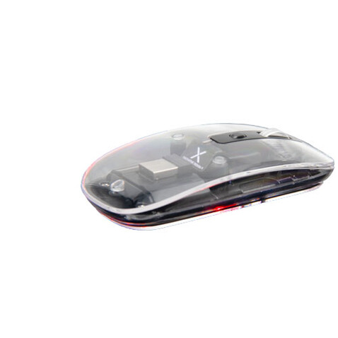 SCX.design O24 transparente wireless multimode 2.4 Ghz Bluetooth® Maus mit Leuchtlogo, transparent klar bedrucken, Art.-Nr. 1PX16701 SCX.design O24 transparente wireless multimode 2.4 Ghz Bluetooth® Maus mit Leuchtlogo, transparent klar bedrucken, Art.-Nr. 1PX16701