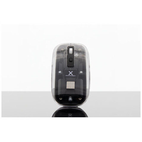 SCX.design O24 transparente wireless multimode 2.4 Ghz Bluetooth® Maus mit Leuchtlogo, transparent klar bedrucken, Art.-Nr. 1PX16701 SCX.design O24 transparente wireless multimode 2.4 Ghz Bluetooth® Maus mit Leuchtlogo, transparent klar bedrucken, Art.-Nr. 1PX16701