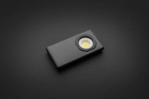 Gear X USB-Taschenlampe aus RCS rKunststoff mit 260 Lumen grau, schwarz bedrucken, Art.-Nr. P513.242