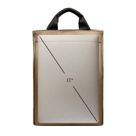 VINGA Bermond Rucksack aus RCS recyceltem PU braun bedrucken, Art.-Nr. V703009 VINGA Bermond Rucksack aus RCS recyceltem PU braun bedrucken, Art.-Nr. V703009