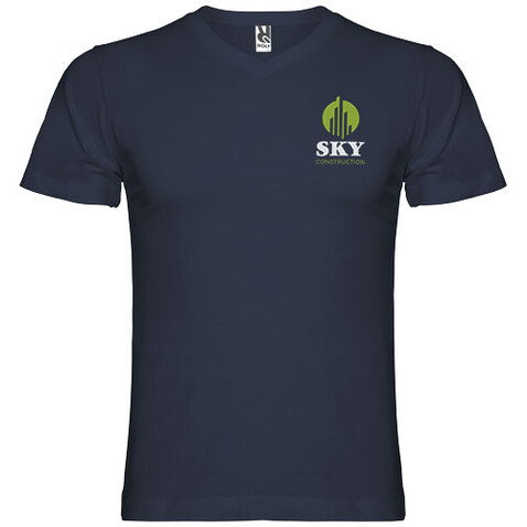 Samoyedo T-Shirt mit V-Ausschnitt für Herren, Navy Blue bedrucken, Art.-Nr. R65031R1 Samoyedo T-Shirt mit V-Ausschnitt für Herren, Navy Blue bedrucken, Art.-Nr. R65031R1