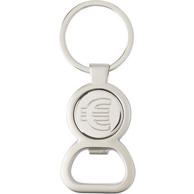 Schlüsselanhänger aus Metall Soren – Silber bedrucken, Art.-Nr. 032999999_2350