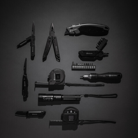 Gear X Multifunktions-Messer schwarz bedrucken, Art.-Nr. P221.221 Gear X Multifunktions-Messer schwarz bedrucken, Art.-Nr. P221.221
