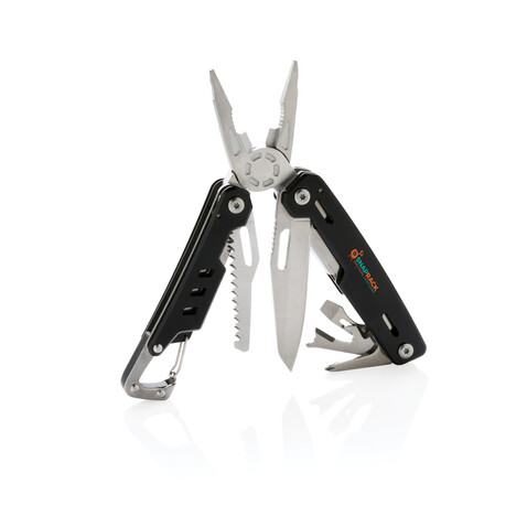 Solid Multitool mit Karabiner schwarz bedrucken, Art.-Nr. P221.331 Solid Multitool mit Karabiner schwarz bedrucken, Art.-Nr. P221.331