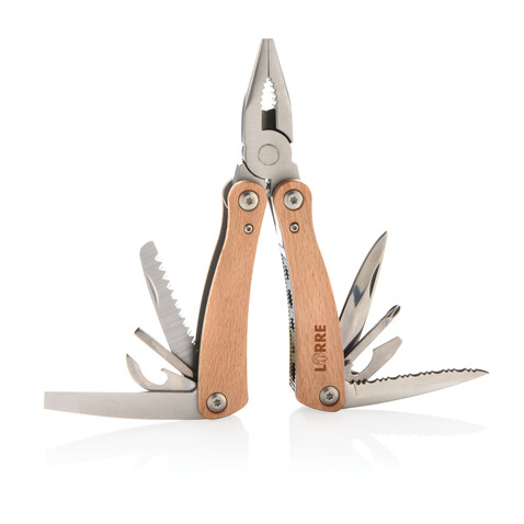 Holz Multitool braun bedrucken, Art.-Nr. P221.369