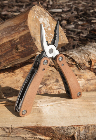 Holz Multitool braun bedrucken, Art.-Nr. P221.369
