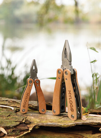 Holz Multitool braun bedrucken, Art.-Nr. P221.369