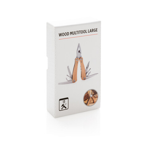 Holz Multitool braun bedrucken, Art.-Nr. P221.369