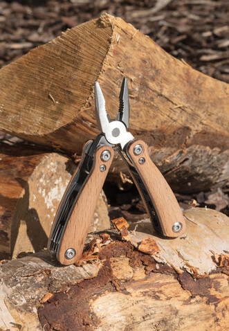 Holz Mini-Multitool braun bedrucken, Art.-Nr. P221.379