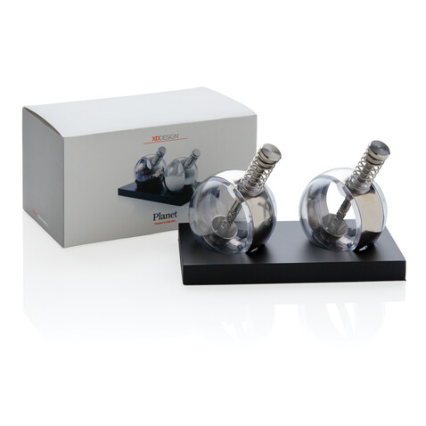 Planet Salz &amp; Pfeffer Set schwarz bedrucken, Art.-Nr. P262.340