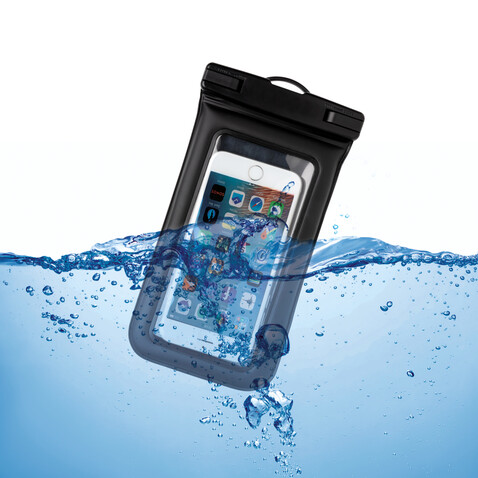 IPX8 wasserdichte, schwimmende Telefontasche schwarz bedrucken, Art.-Nr. P301.341 IPX8 wasserdichte, schwimmende Telefontasche schwarz bedrucken, Art.-Nr. P301.341