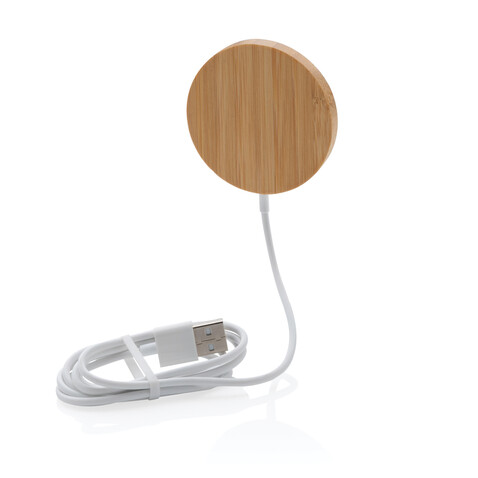 10W Bambus magnetischer Wireless Charger braun bedrucken, Art.-Nr. P302.639 10W Bambus magnetischer Wireless Charger braun bedrucken, Art.-Nr. P302.639