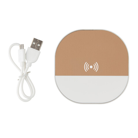 Aria 5W Wirless Charging Uhr weiß bedrucken, Art.-Nr. P308.693