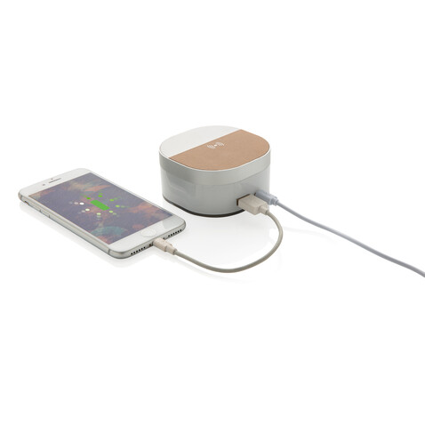 Aria 5W Wirless Charging Uhr weiß bedrucken, Art.-Nr. P308.693